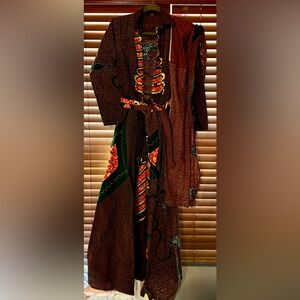 African print maxi dress shirt